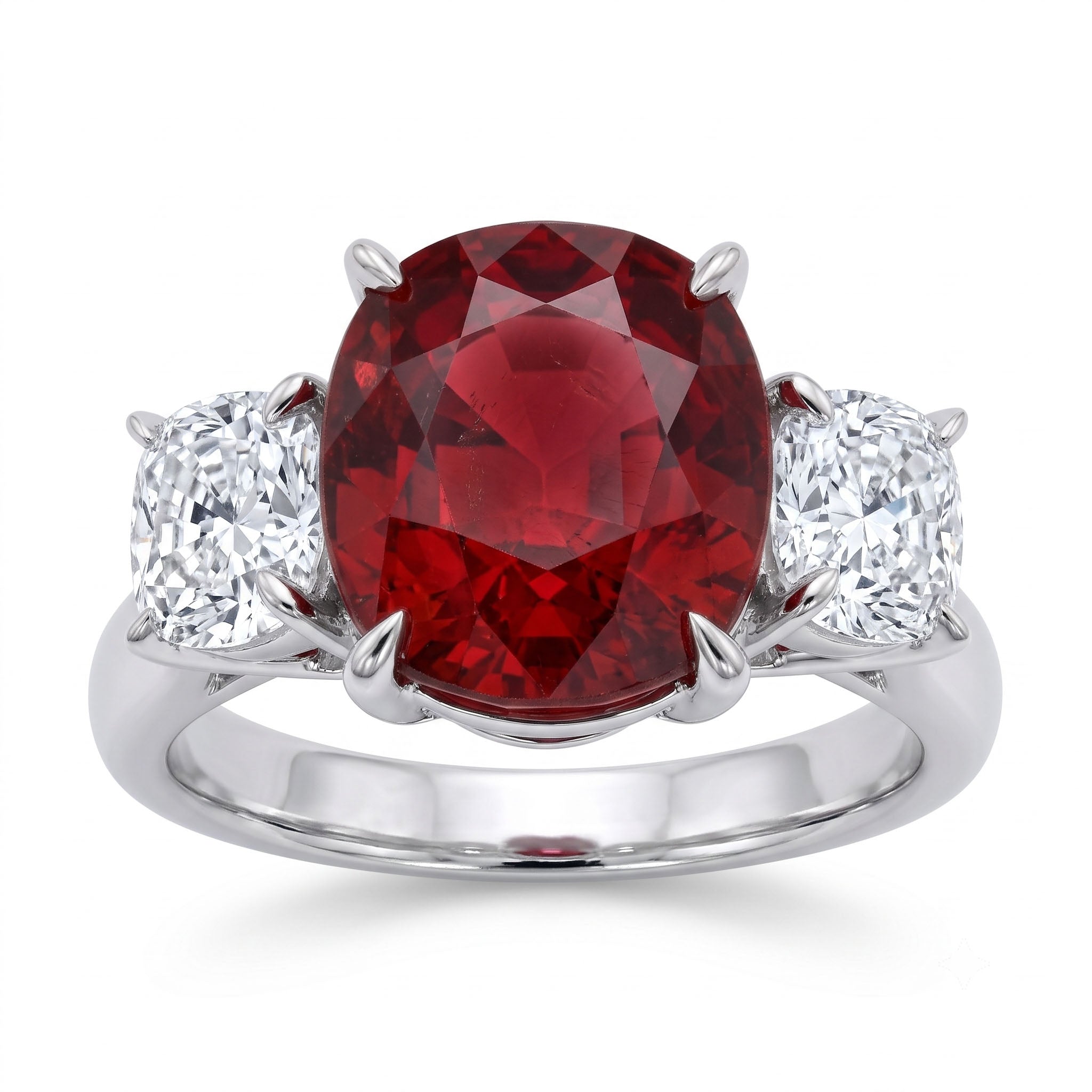 RR057090 - Ring 18KW/4.2G 1RUBY-4.15CT 2OV-0.80CT