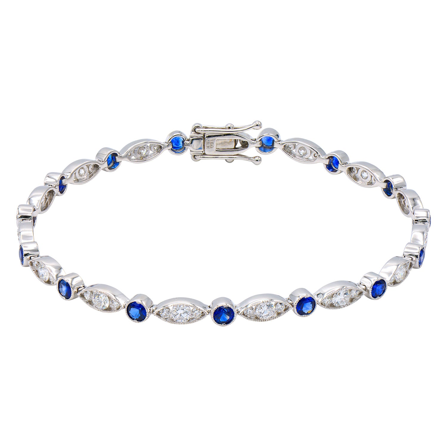 18KW Blue Sapphire Bracelet