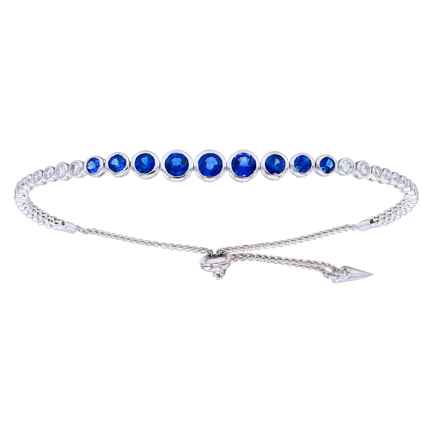 18KW Blue Sapphire Bracelet