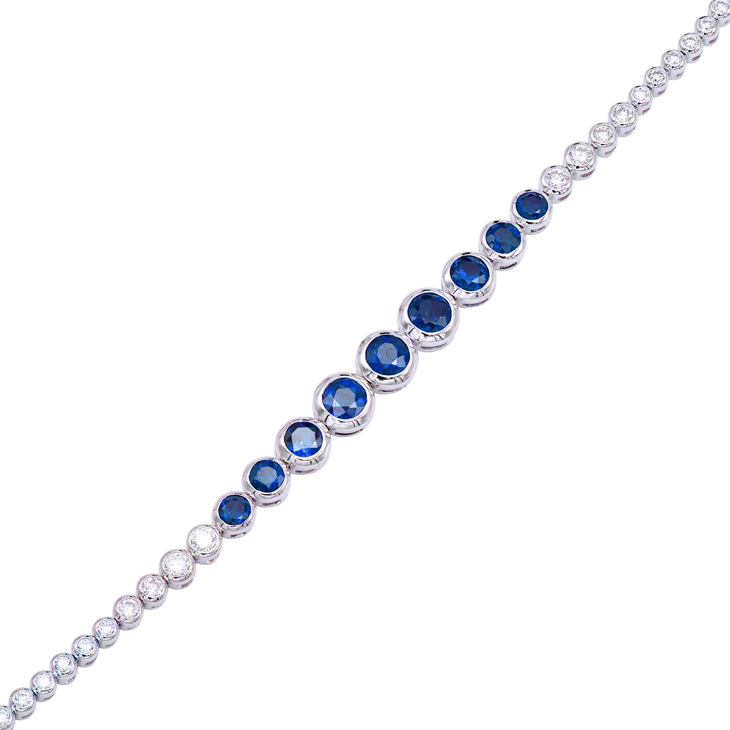 18KW Blue Sapphire Bracelet