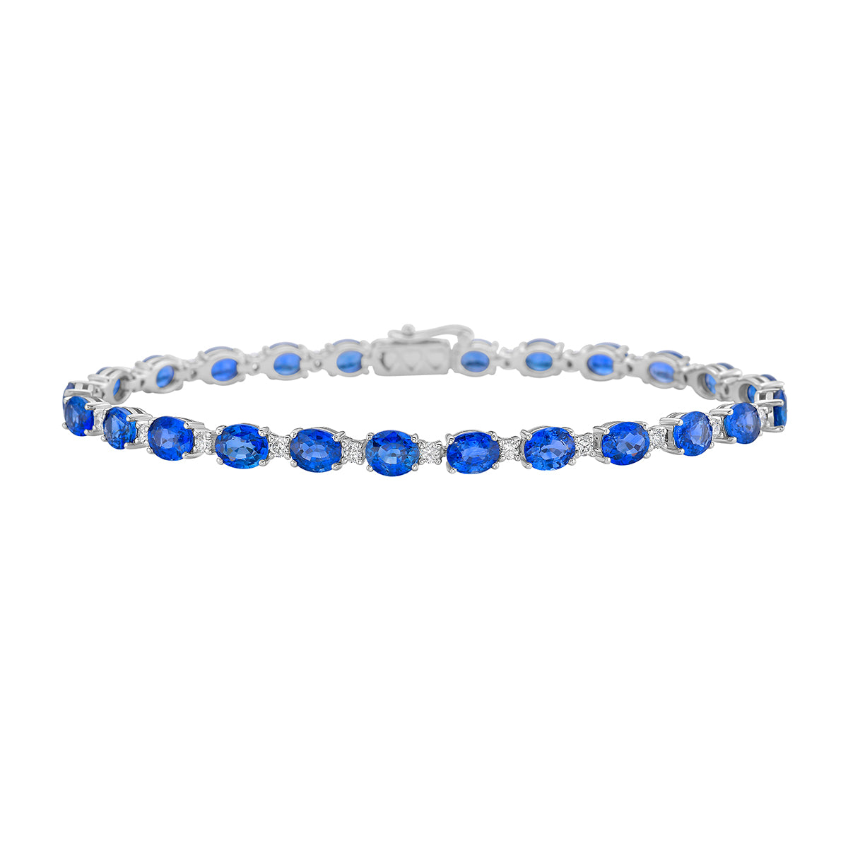 SB056093 - Bracelet 18KW/7.9G 25SAPP-10.96CT 25RD-0.67CT