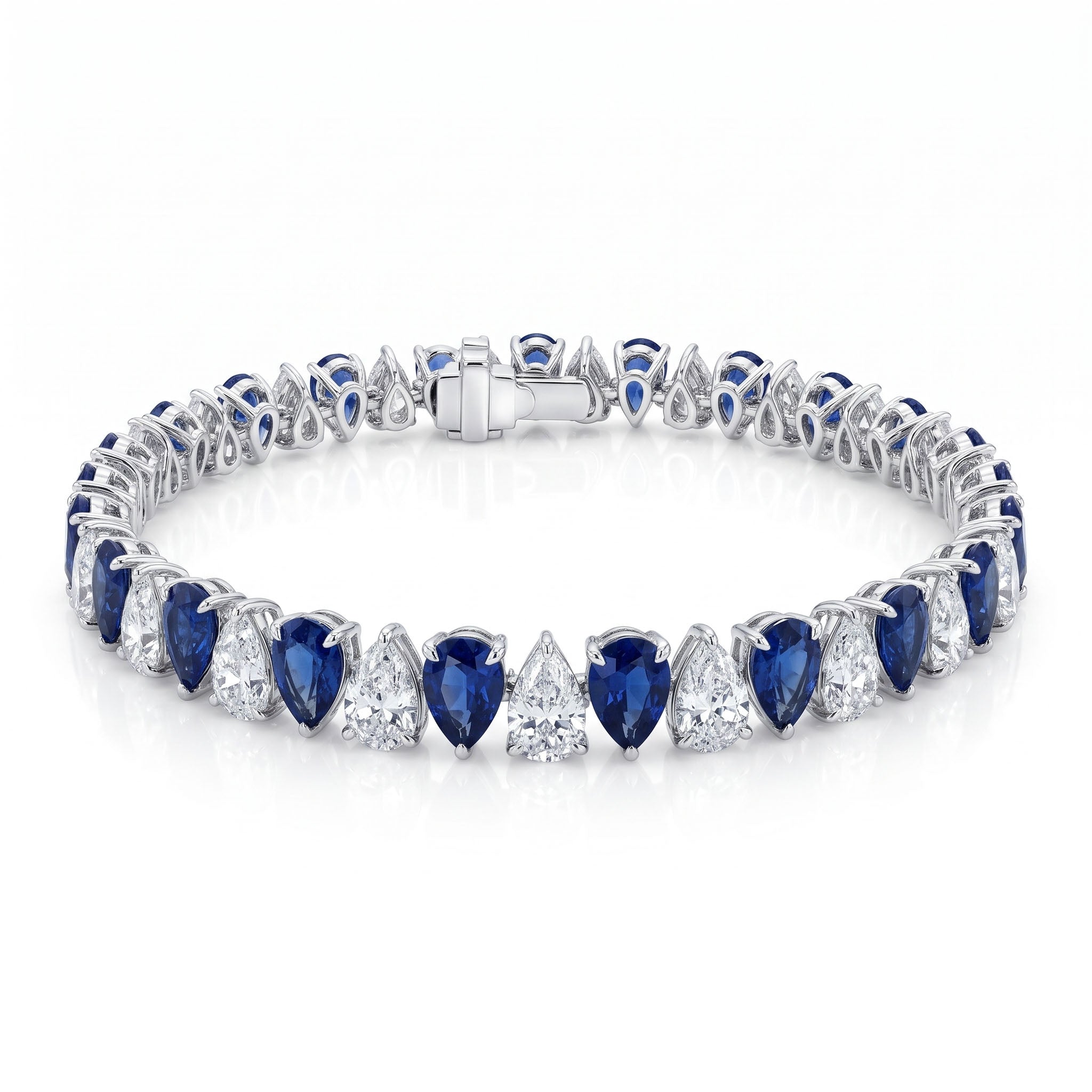 SB057112 - Bracelet 18KW 23SAPP-10.7CT 23PR-7.4CT
