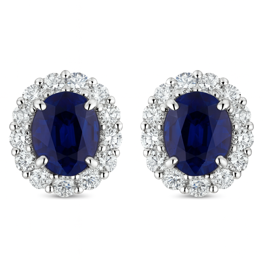 SE054678 - Earrings 18KW/2.7G 2SAPP-1.60CT 24RD-0.60CT
