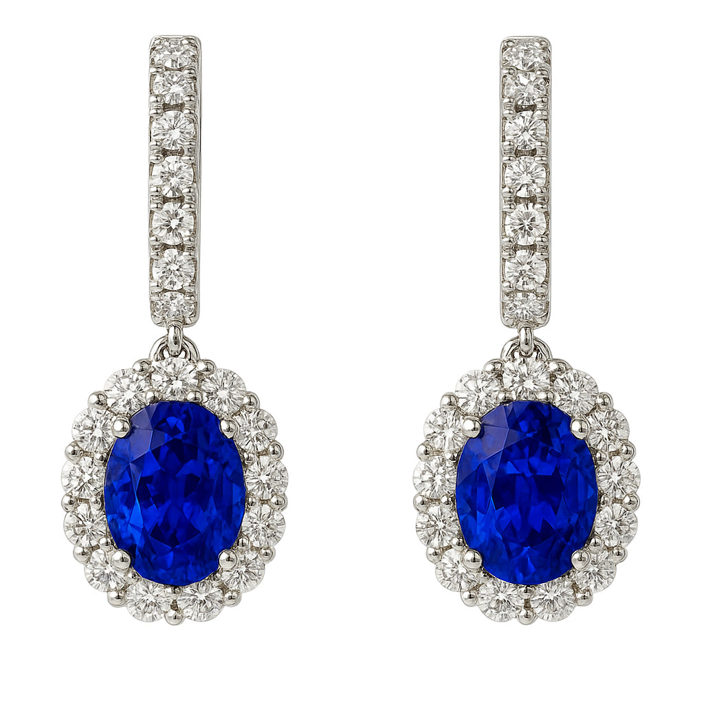 SE055927 - Earrings 18KW/3.6G 2SAPP-2.44CT 42RD-0.90CT