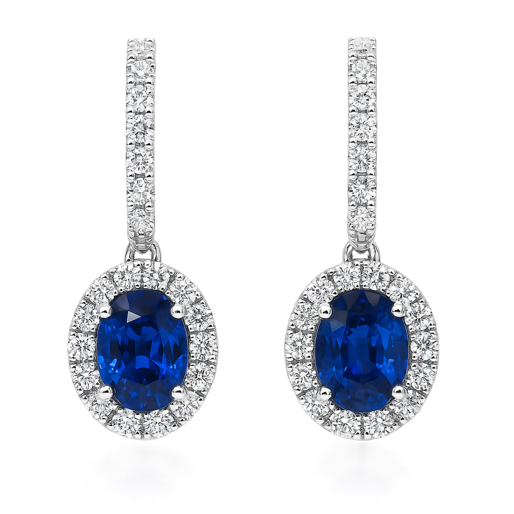 SE055928 - Earrings 18KW/3.8G 2SAPP-3.30CT 44RD-0.94CT