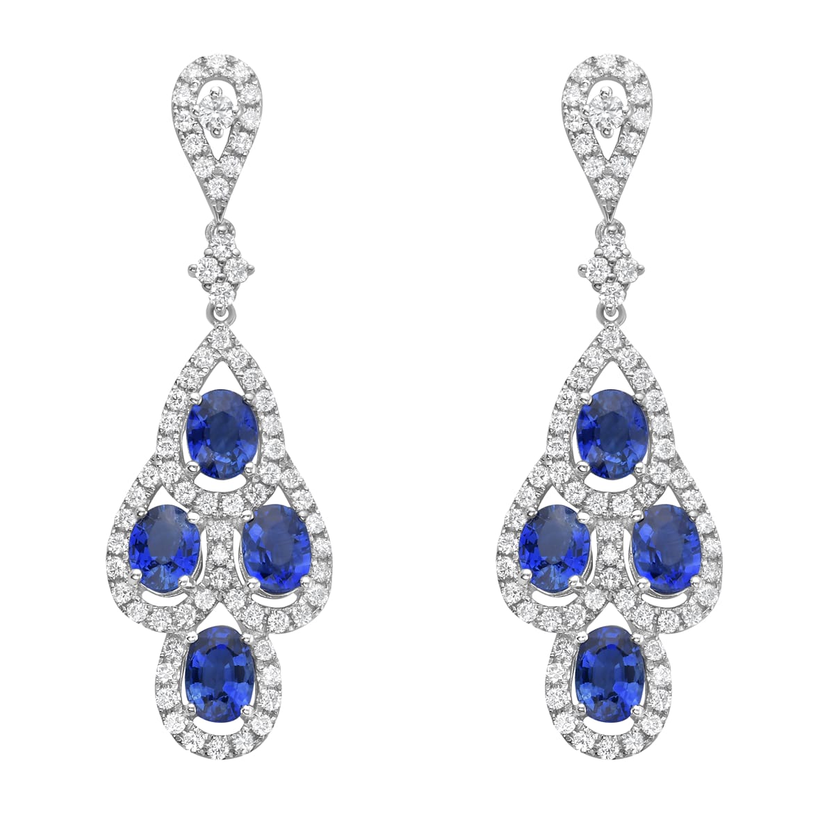 18K White Gold Ruby Diamond Earrings, 2.35ct