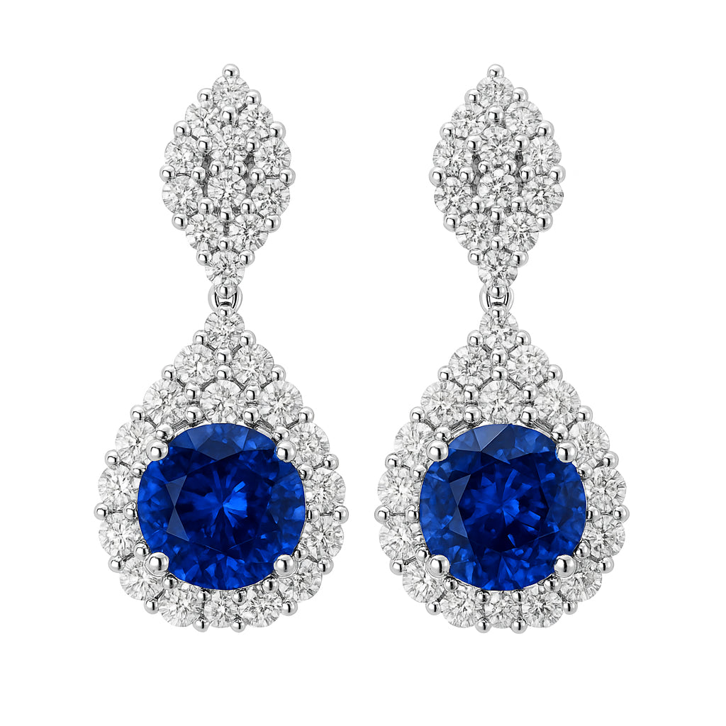 SE056156 - Earrings 18KW/2.4G 2SAPP-1.34CT 54RD-0.52CT