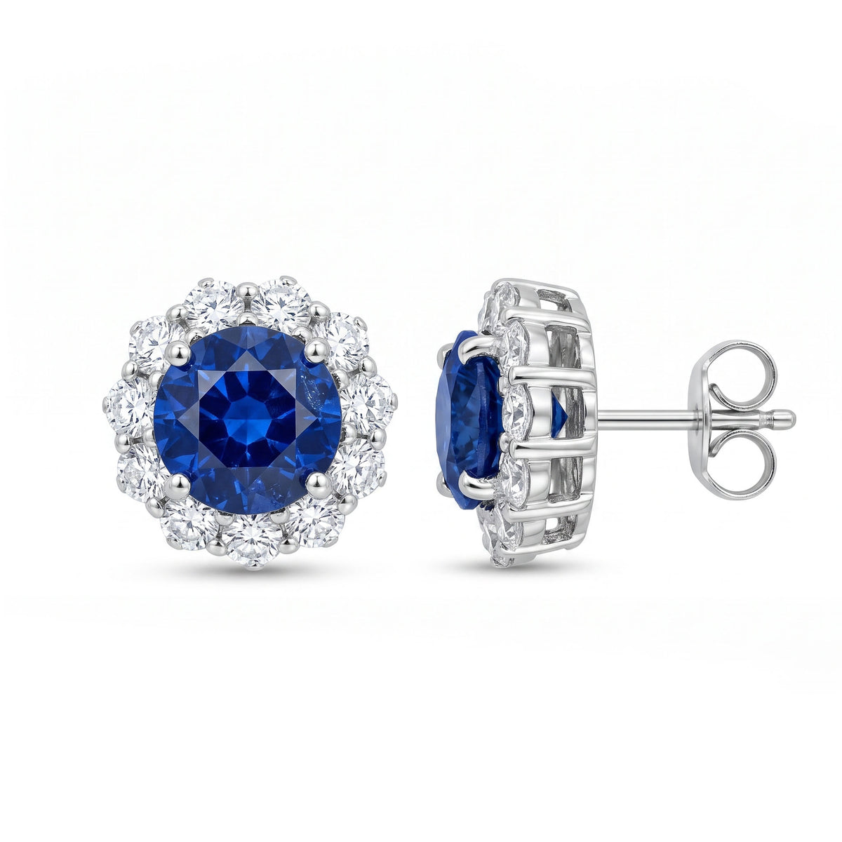 SE057118 - Earring 18KW/4.0G 2SAPP-3.00CT 22RD-1.08CT