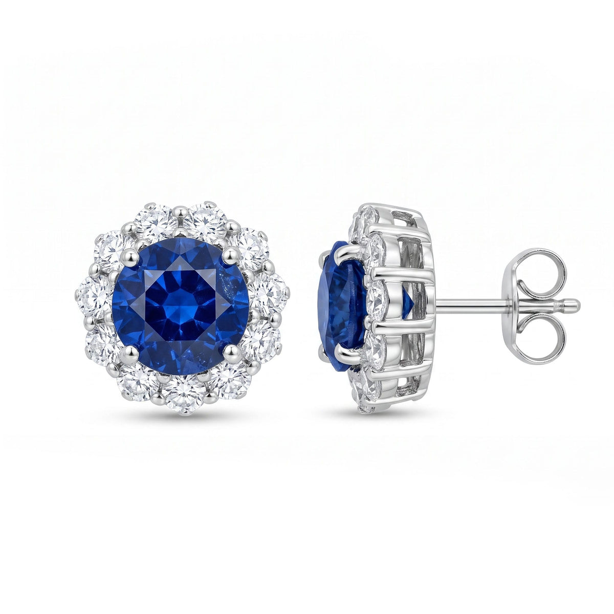 SE057118 - Earring 18KW/4.0G 2SAPP-3.00CT 22RD-1.08CT