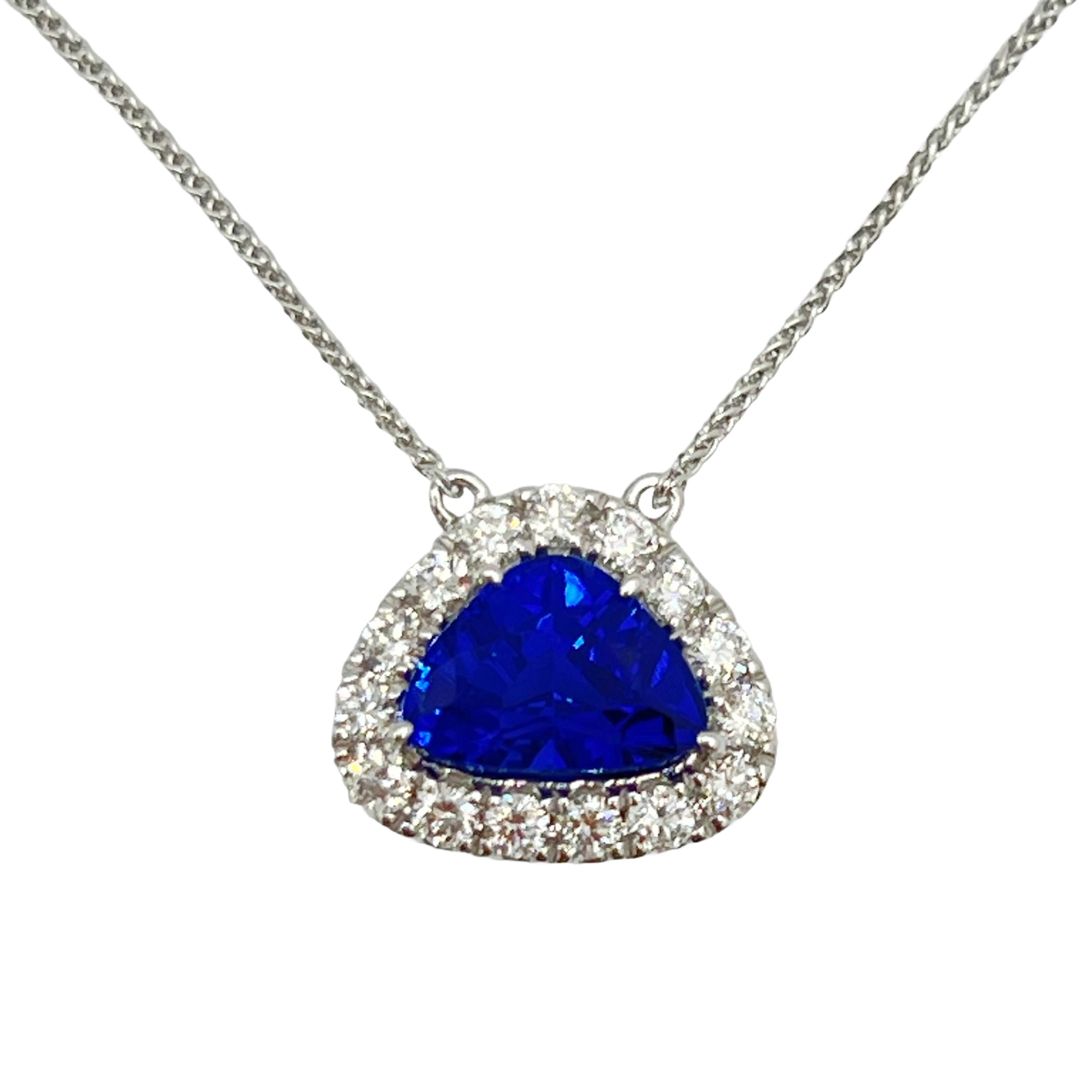SN055987 - Necklace 18KW/1.5G 1SAPP-2.31CT 15RD-0.41CT