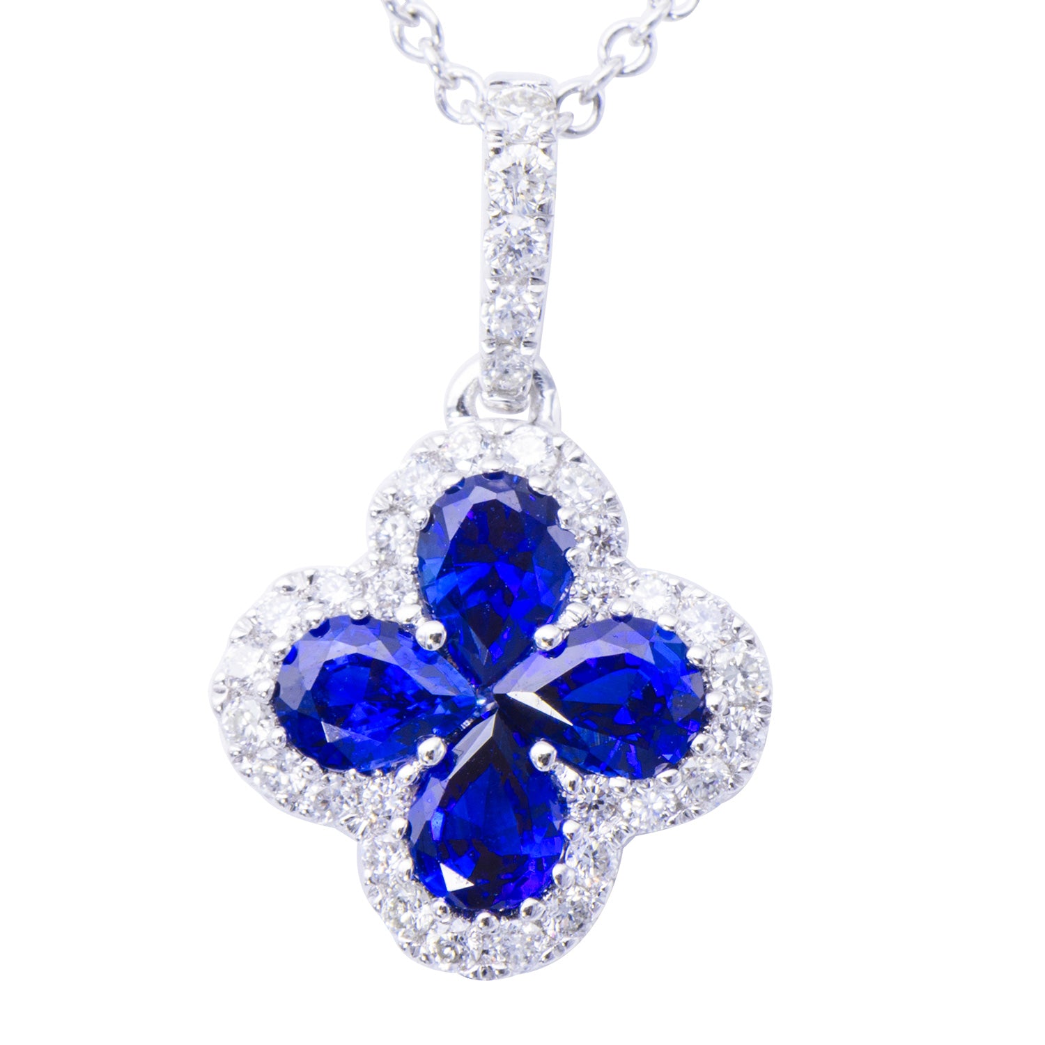 18KW Blue Sapphire Pendant