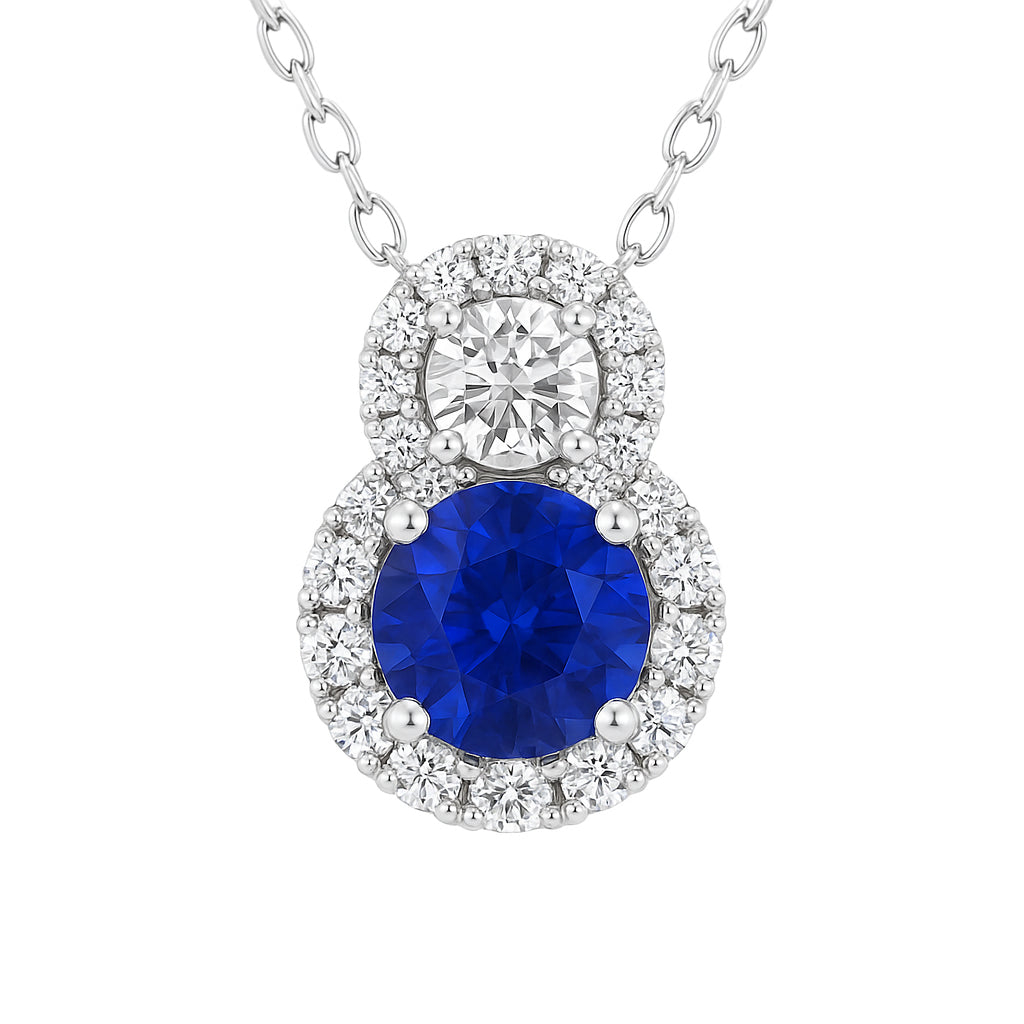 SP056256 - Pendant 18KW/1.3G 1SAPP-0.90CT 1RD-0.23CT 20RD-0.26CT