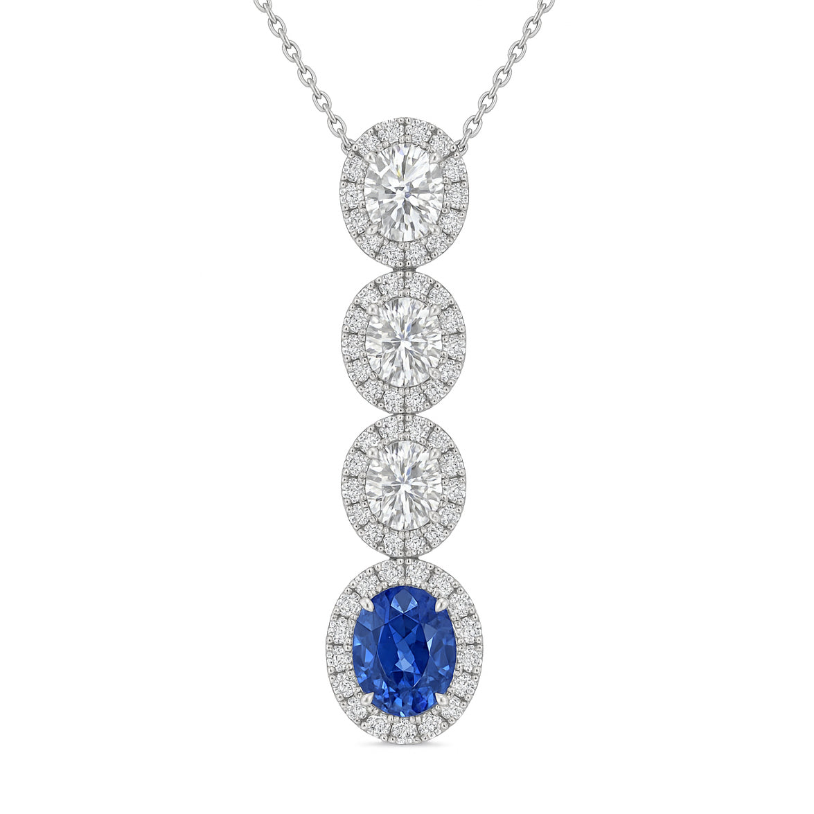 SP056300 - Pendant 18KW/3.2G 1SAPP-2.21CT 3OV-0.72CT 54RD-0.60CT