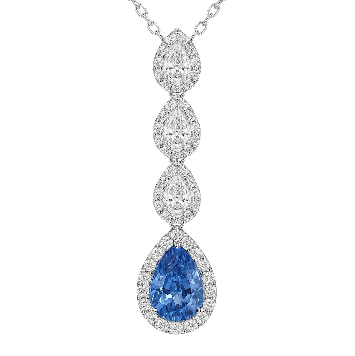 SP056633 - Pendant 18KW/2.6G 1SAPP-2.12CT 3PR-0.41CT 54RD-0.40CT