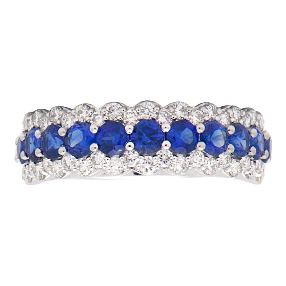 18K White Gold Blue Sapphire Ring, 1.34ct