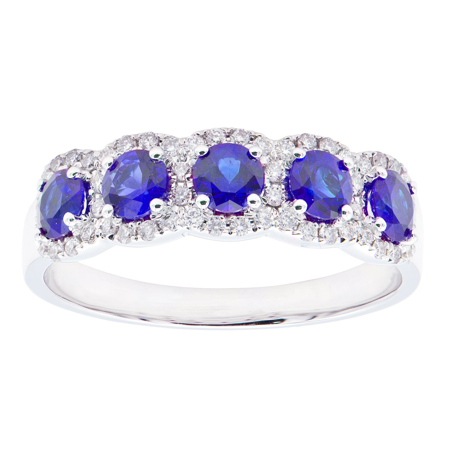 18KW Blue Sapphire Ring