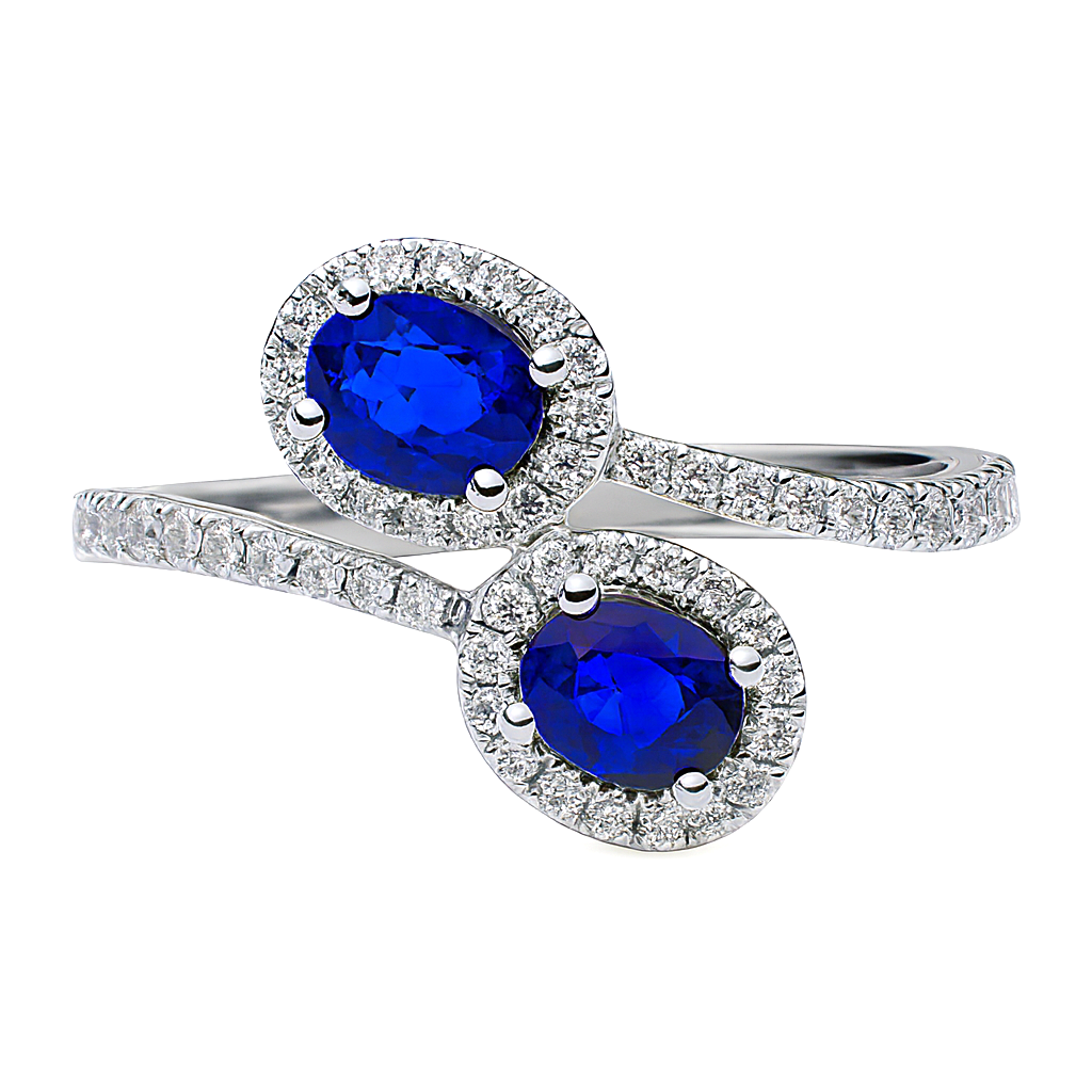 18KW Blue Sapphire Ring