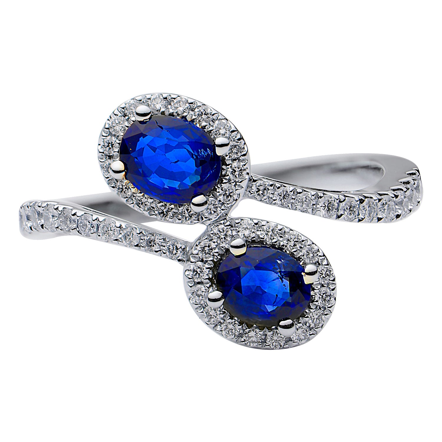 18KW Blue Sapphire Ring