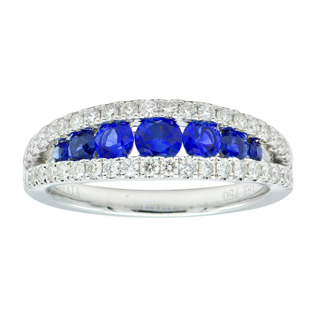 18K White Gold Blue Sapphire Ring, 0.67ct