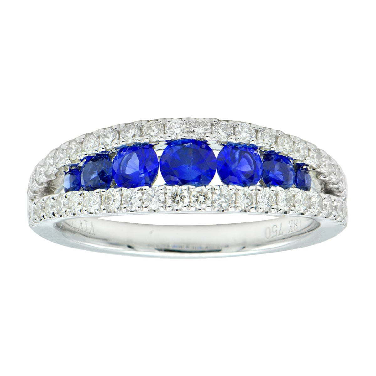 18K White Gold Blue Sapphire Ring, 0.67ct