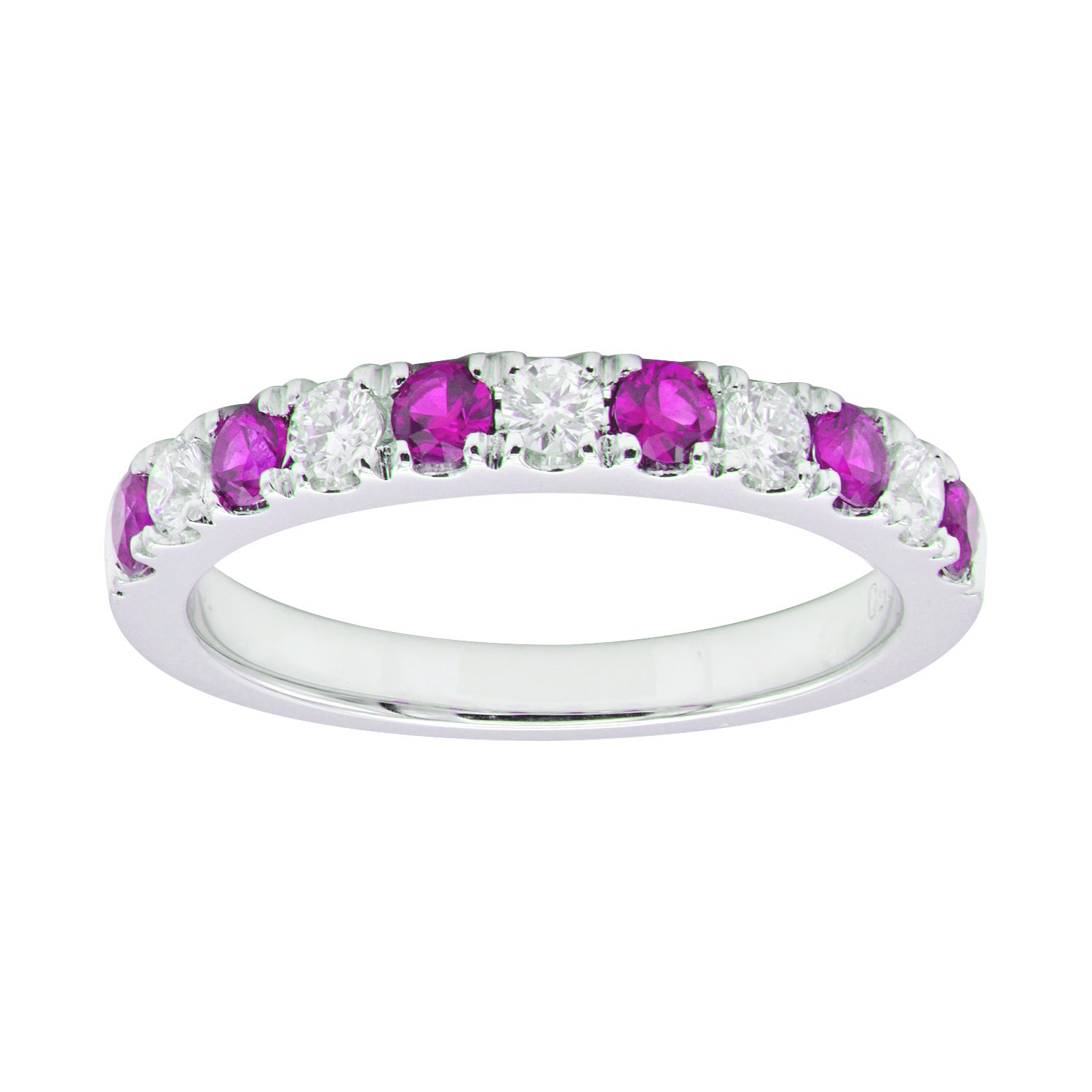 SR053984P-5 - Ring 18KW/2.6G 6P.SAPP-0.40CT 5RD-0.26CT