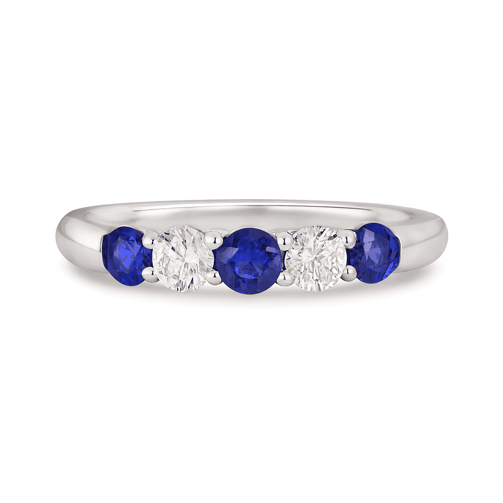 18K White Gold Blue Sapphire Ring, 0.66ct