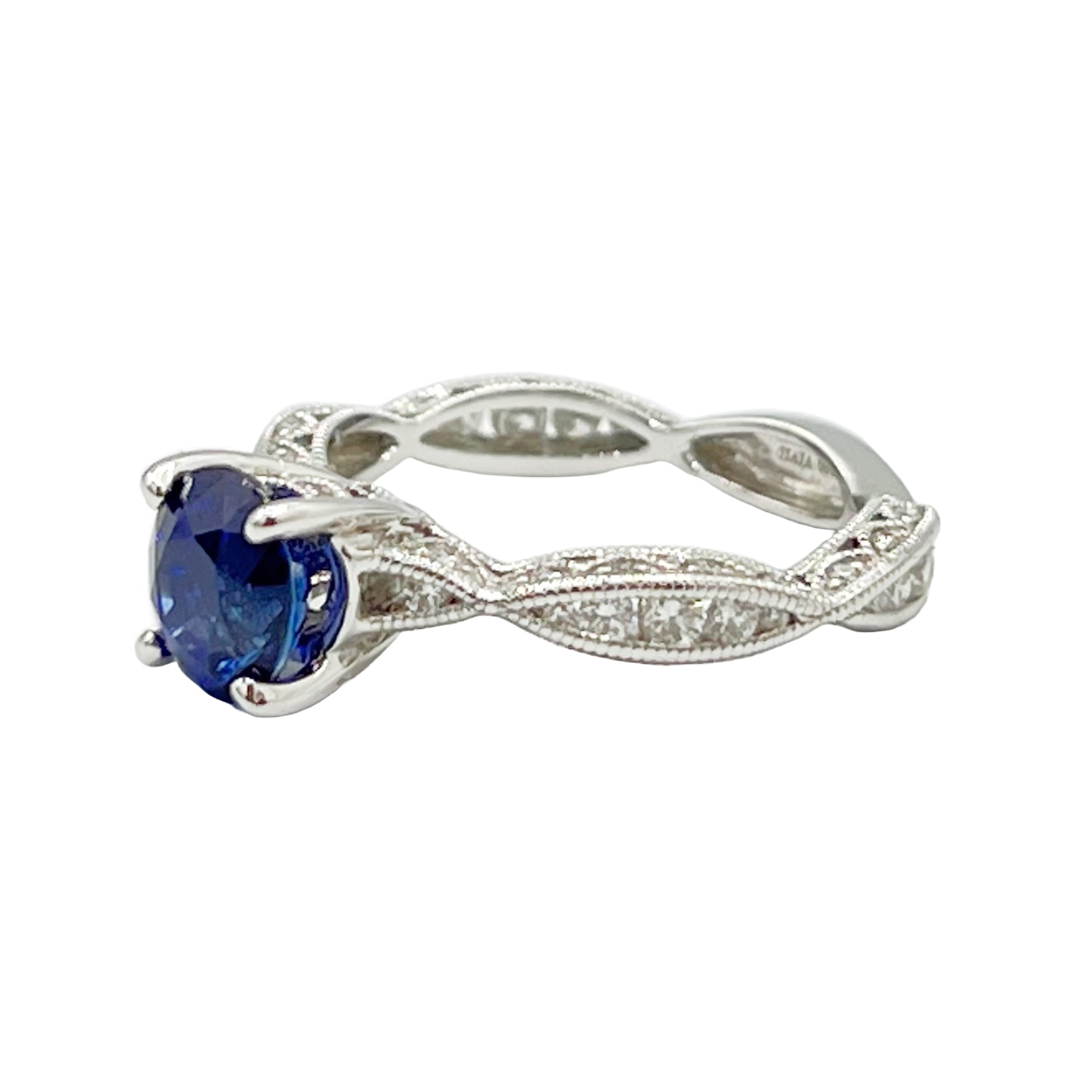 18KW Blue Sapphire Ring