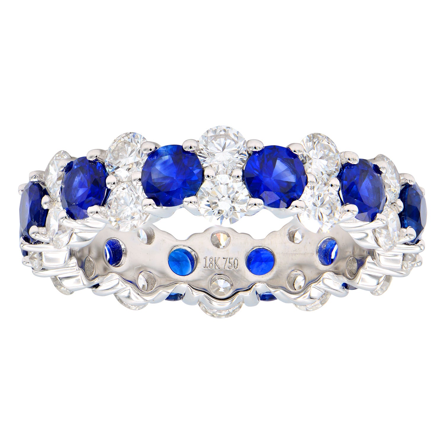 18KW Blue Sapphire Ring