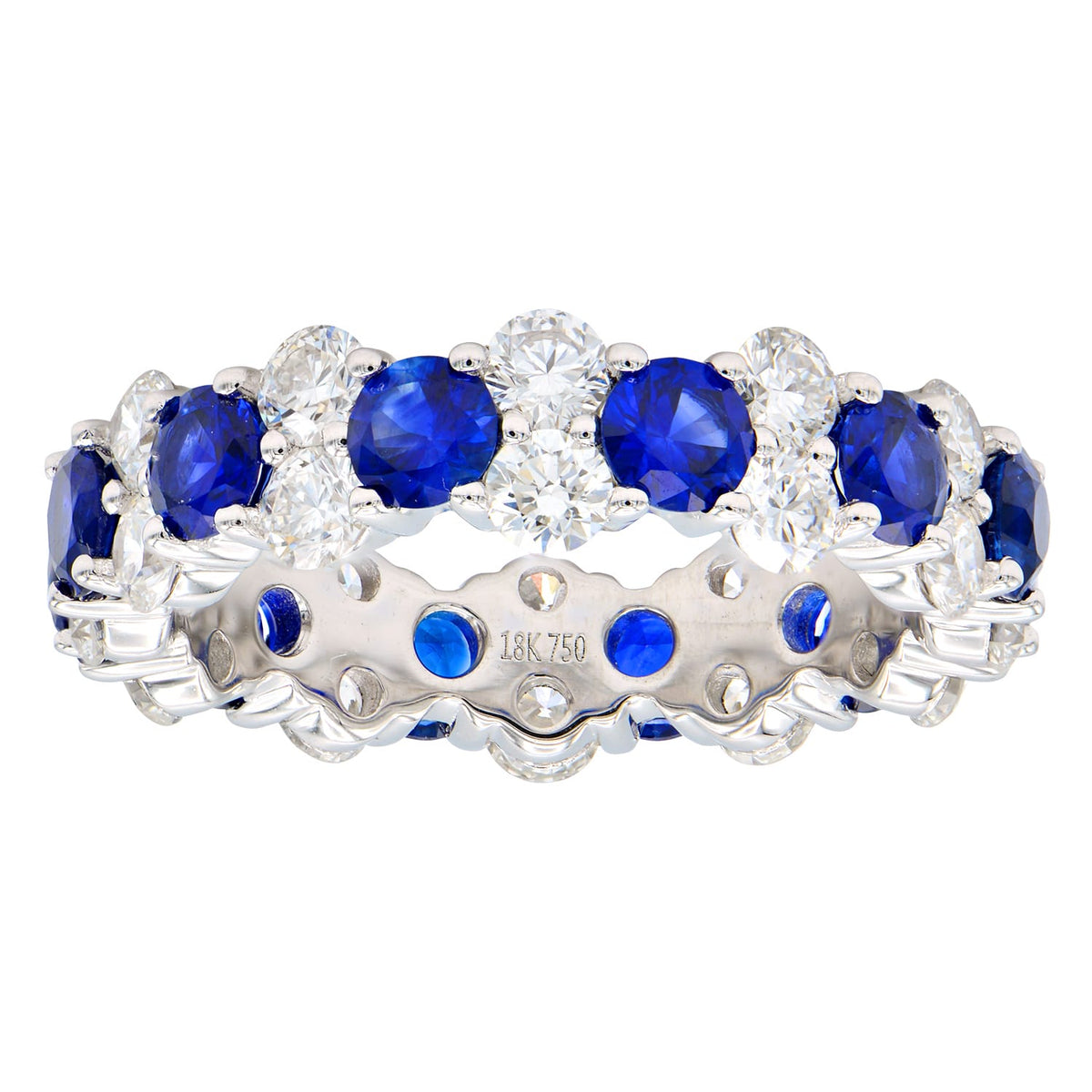 18K White Gold Blue Sapphire Ring, 1.96ct