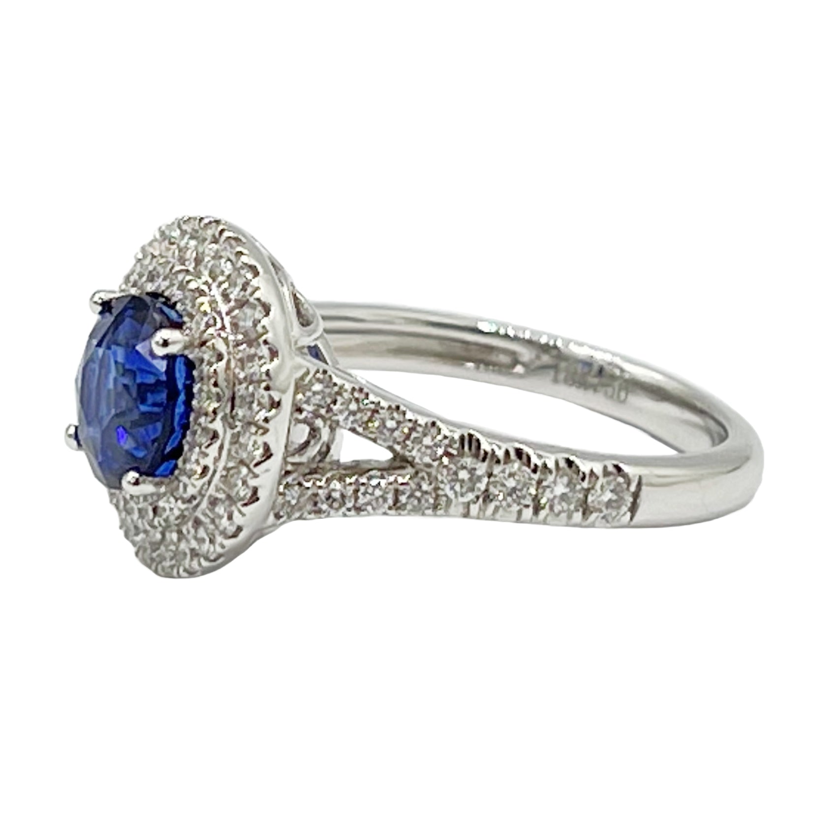 SR054513 - Ring 18KW/5.3G 1SAPP-2.08CT 70RD-0.61CT