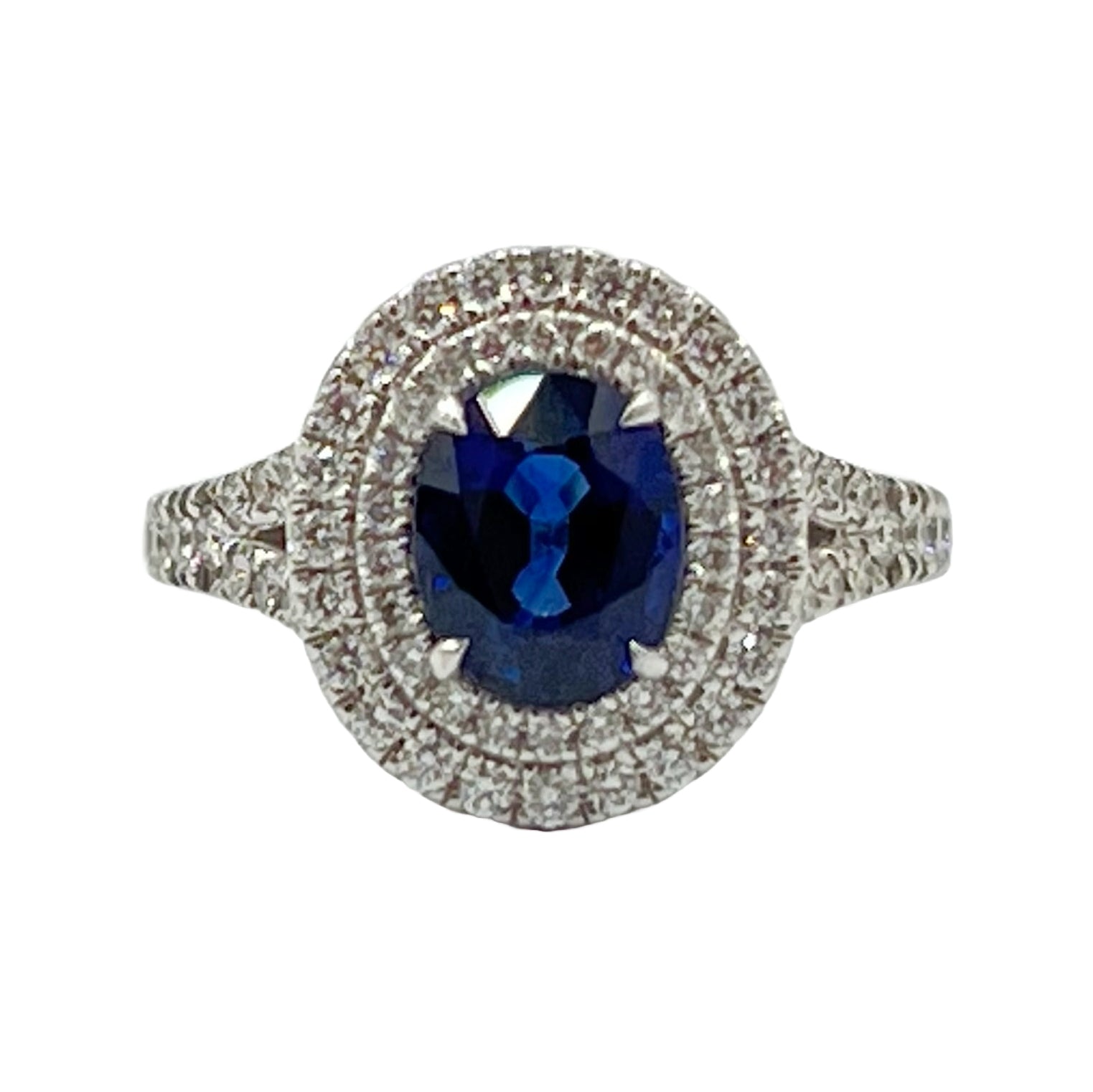 Ring 18KW/5.7G 1SAPP-2.37CT 70RD-0.57CT