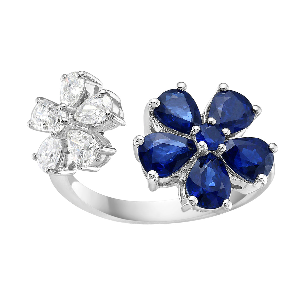 SR054852-1 - Ring 18KW/4.2G 6SAPP-0.99CT 6DIA-0.98CT