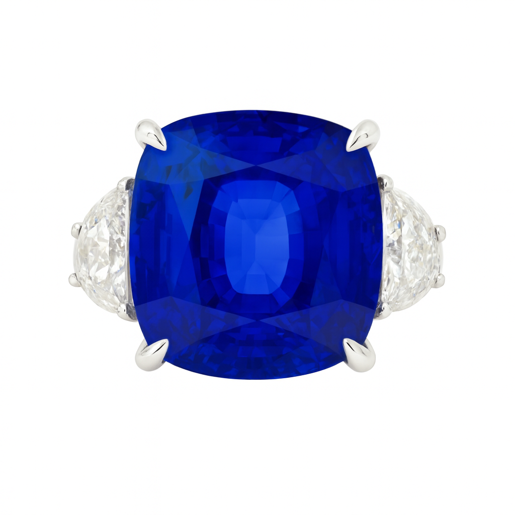 SR054873 - Ring 18KW/6G 1SAPP-12.28CT 2HM-1.06CT GIA