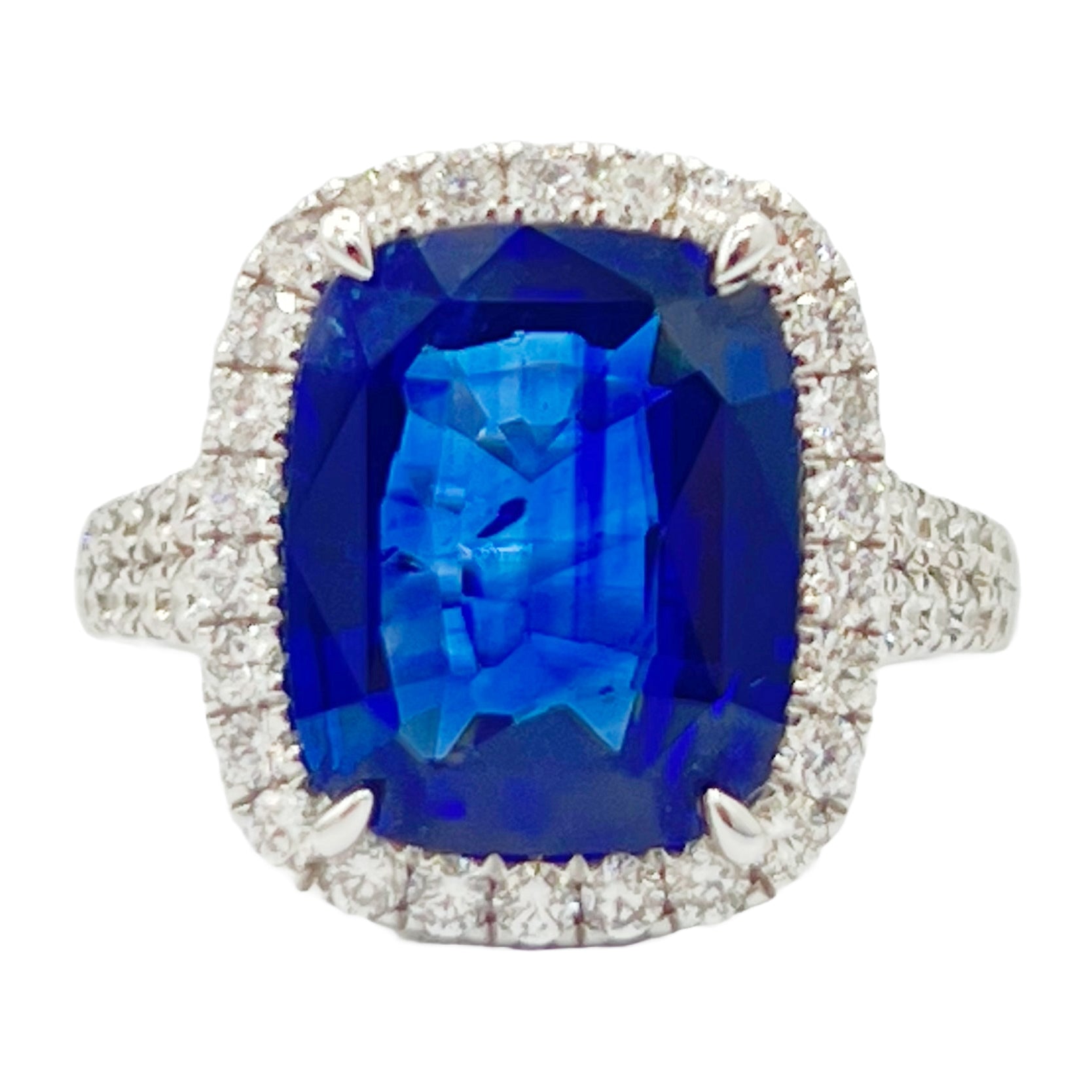 Ring 18KW/6.9G 1SAPP-6.27CT 70RD-0.96CT