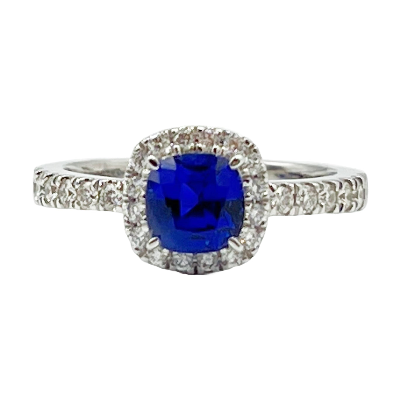 SR055223 - Ring 18KW/3.9G 1SAPP-1.38CT 28RD-0.40CT