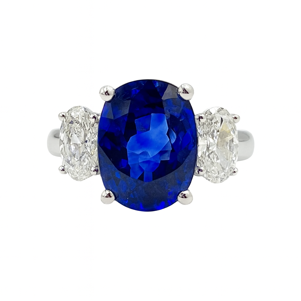 SR055605 - Ring 18KW/4.0G 1SAPP-6.00CT 2OV-1.00CT