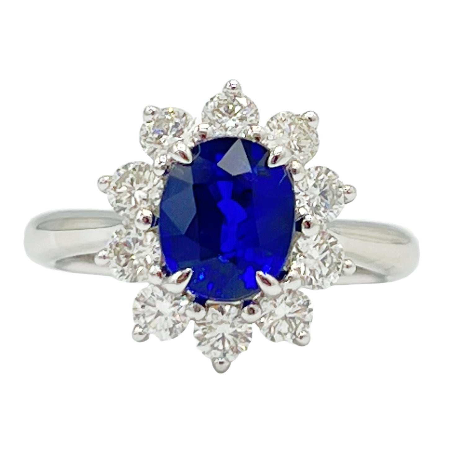 SR055661 - Ring 18KW/4.4G 1SAPP-1.96CT 10RD-0.88CT