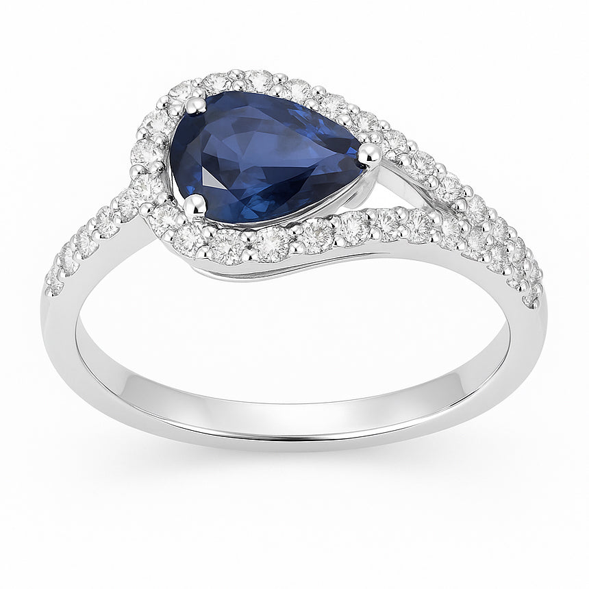 SR055966 - Ring 18KW/3.3G 1SAPP-1.21CT 34RD-0.28CT