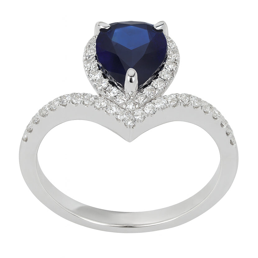 SR056145 - Ring 18KW/3.4G 1SAPP-1.44CT 44RD-0.32CT