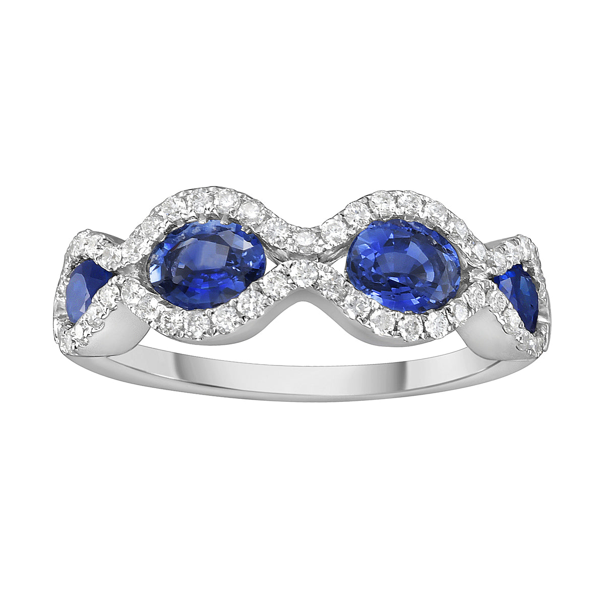 SR056174 - Ring 18KW/3.5G 4SAPP-1.49CT 54RD-0.33CT
