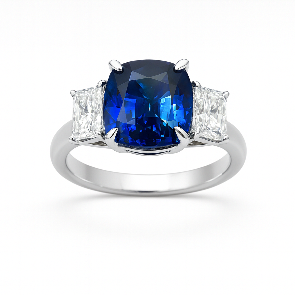 SR056295 - Ring 18KW/4.2G 1SAPP-2.34CT 2EC-0.75CT