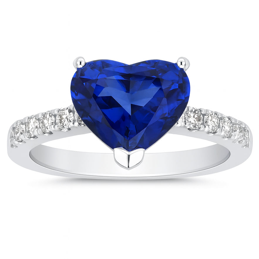 SR056541 - Ring 18KW/2.7G 1SAPP-1.95CT 12RD-0.22CT