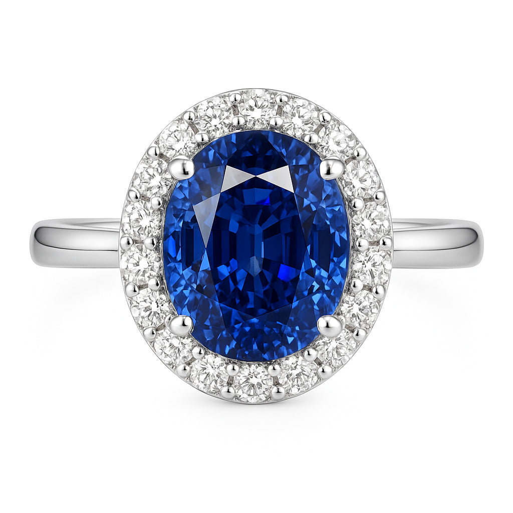 SR056586 - RIng 18KW/3.9G 1SAPP-2.46CT 16RD-0.31CT