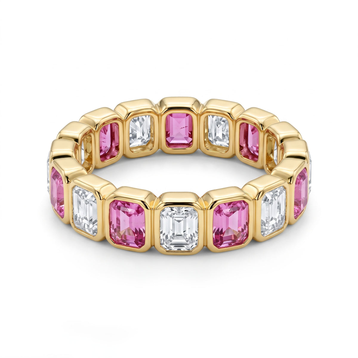 18K Yellow Gold Pink Sapphire Ring, 1.95ct