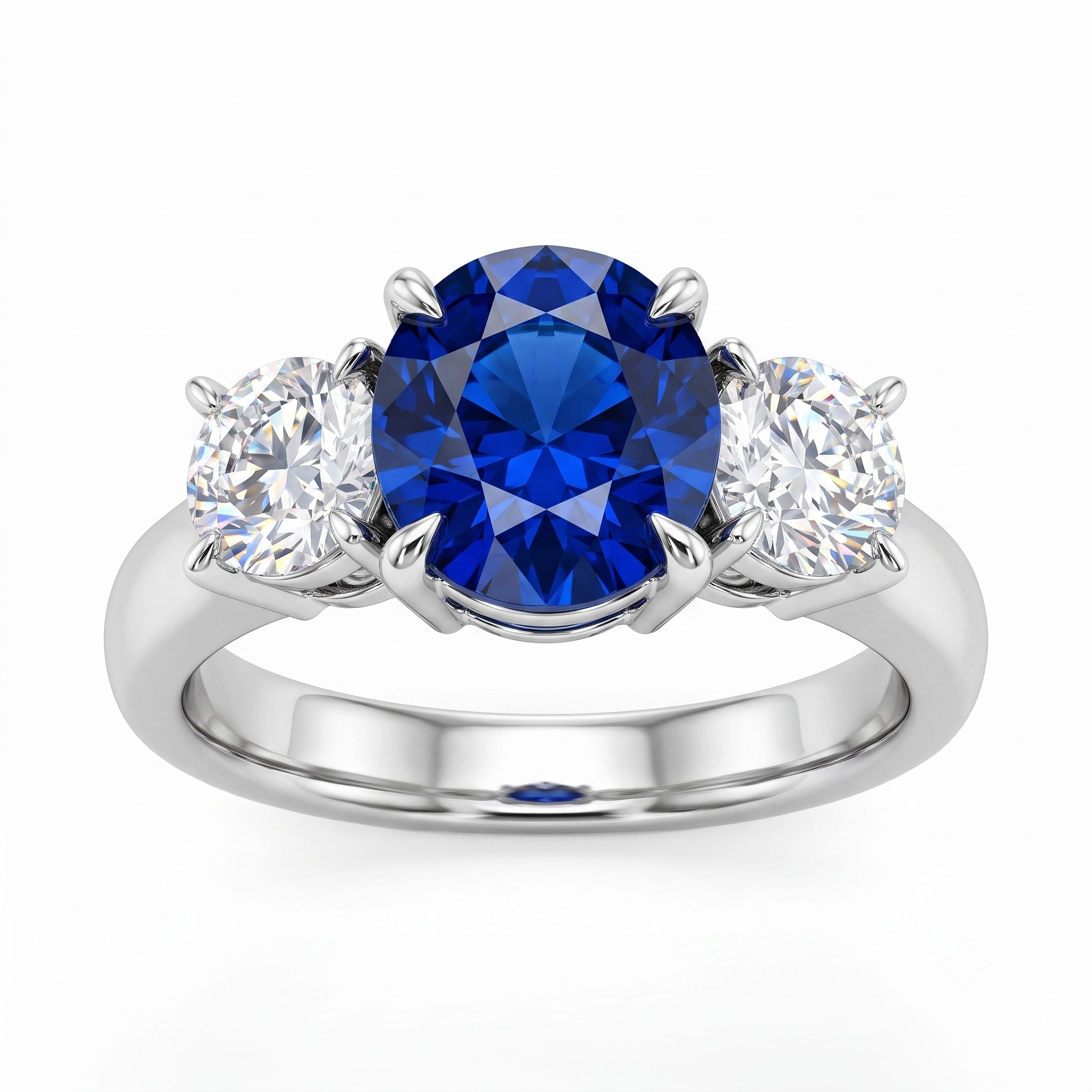 SR057064C - Ring 18KW/3.9G 1SAPP-1.19CT 2RD-0.82CT