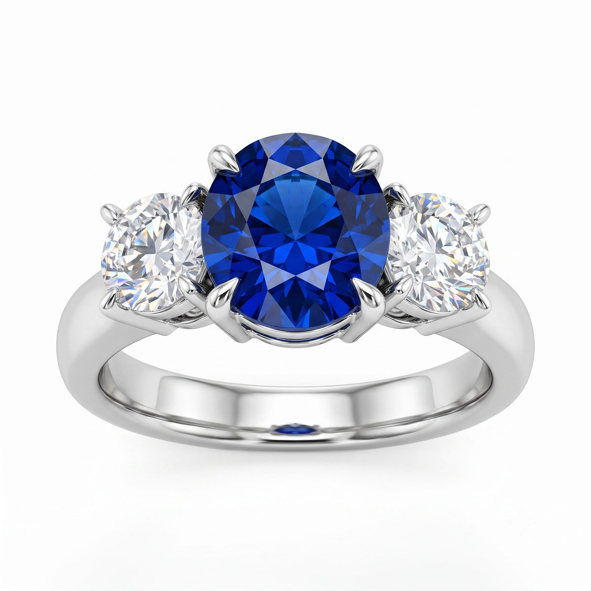 SR057064C - Ring 18KW/3.9G 1SAPP-1.19CT 2RD-0.82CT