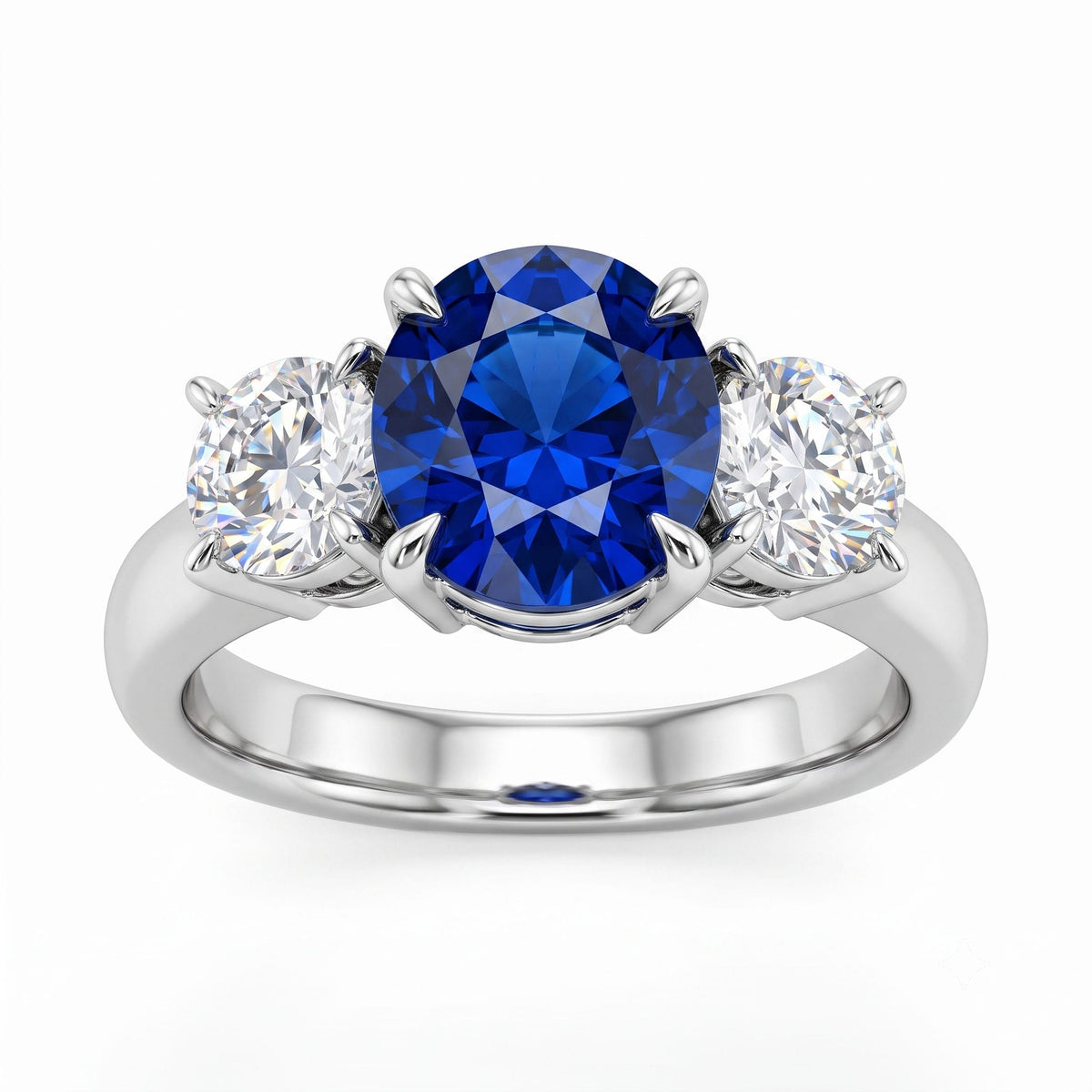 SR057064C - Ring 18KW/3.9G 1SAPP-1.19CT 2RD-0.82CT