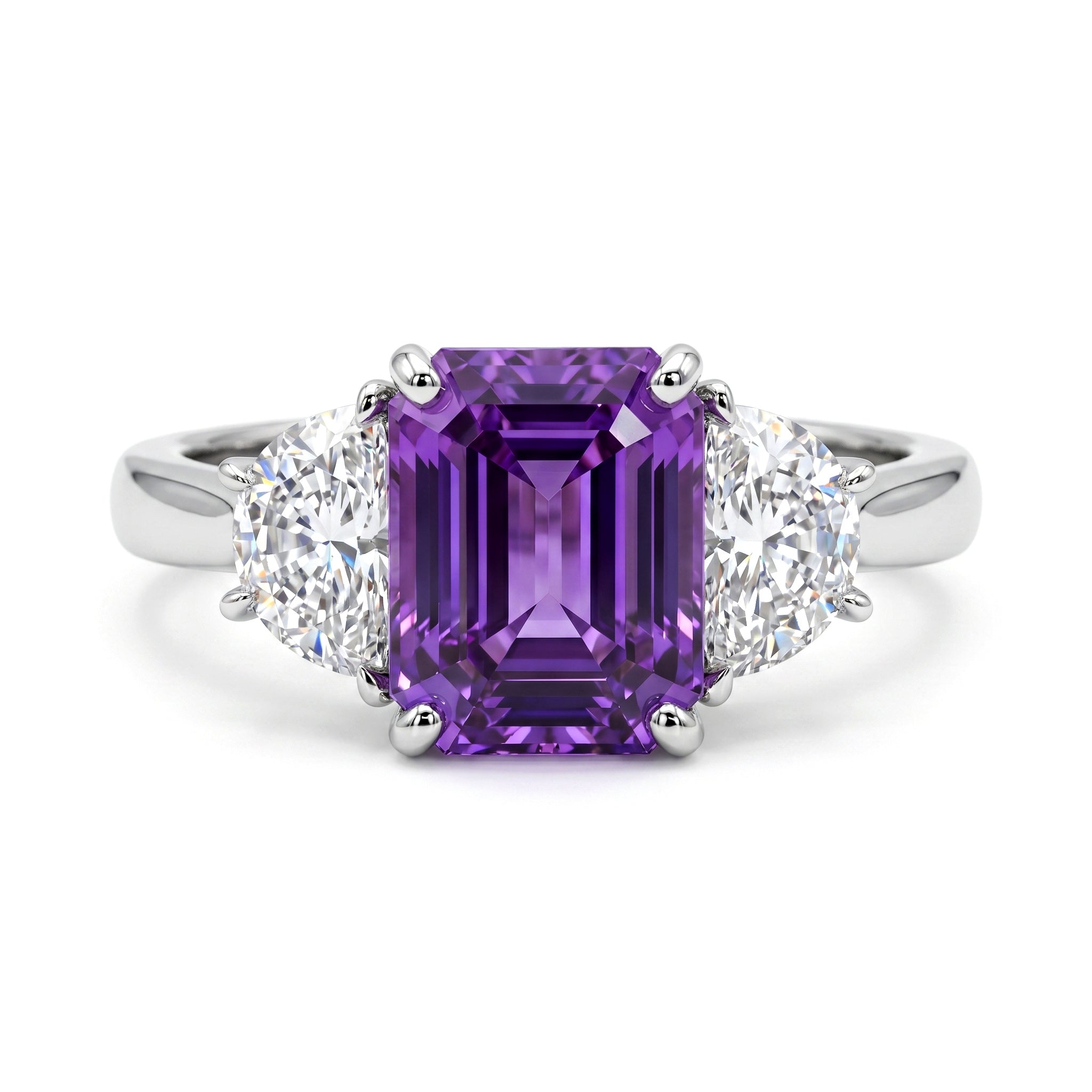 SR057091 - Ring PLAT 5.5G 1SAPP-2.46CT 2HM-0.87CT