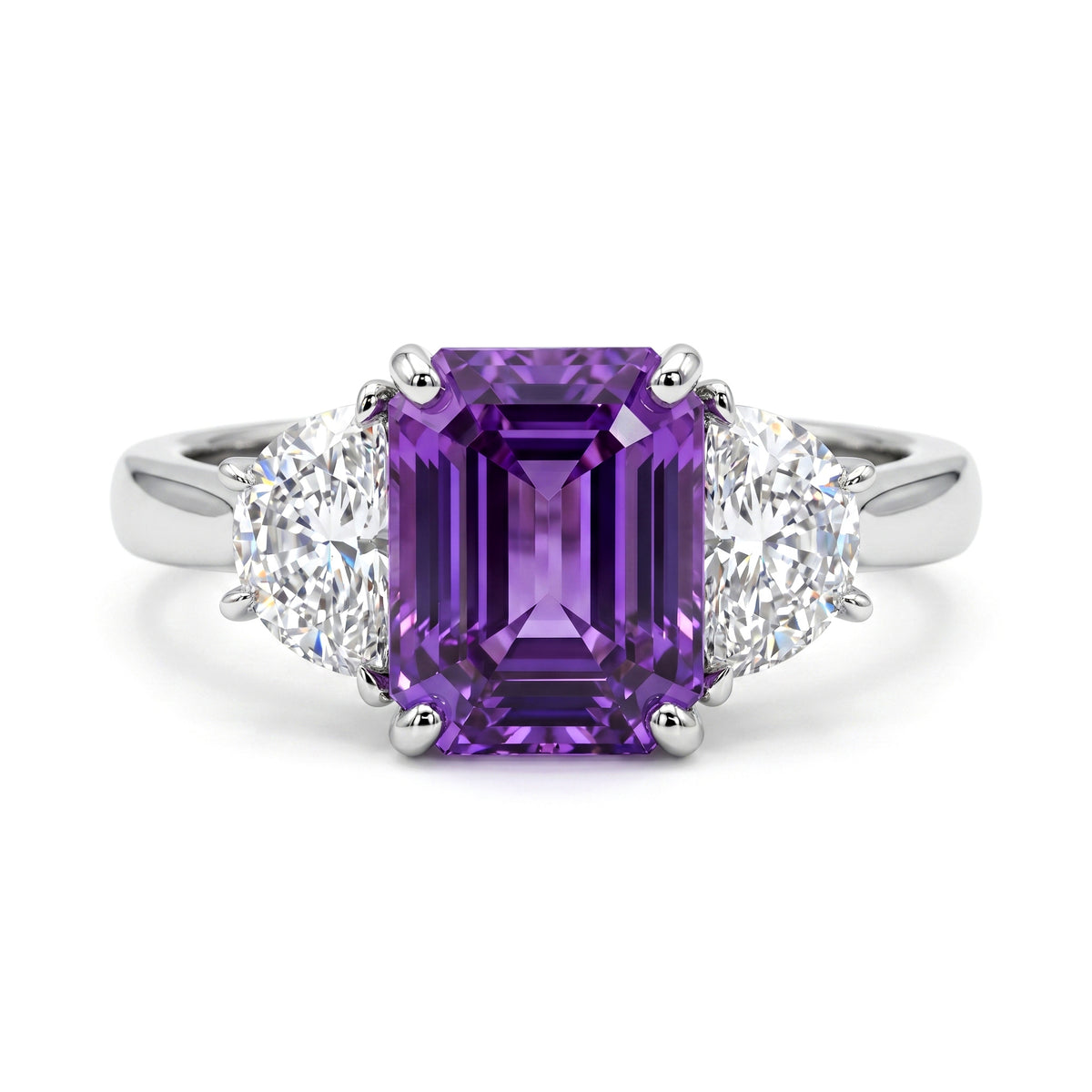 SR057091 - Ring PLAT 5.5G 1SAPP-2.46CT 2HM-0.87CT