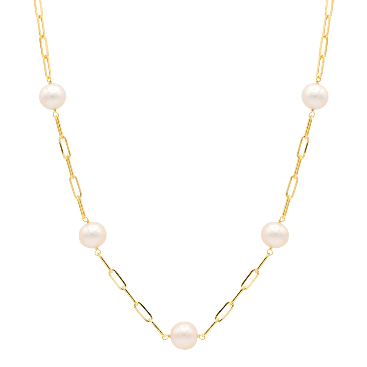 14K Yellow Gold Freshwater Pearl Necklace